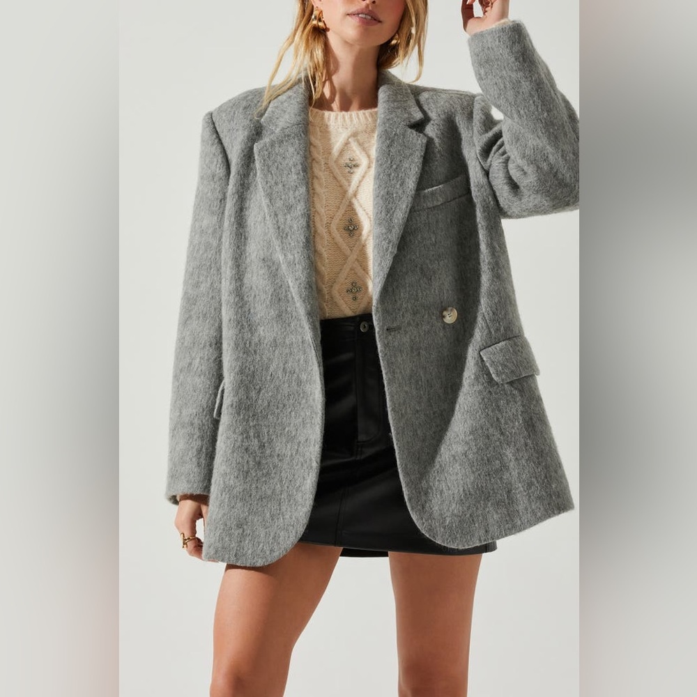 Kindra Brushed Notch Lapel Coat